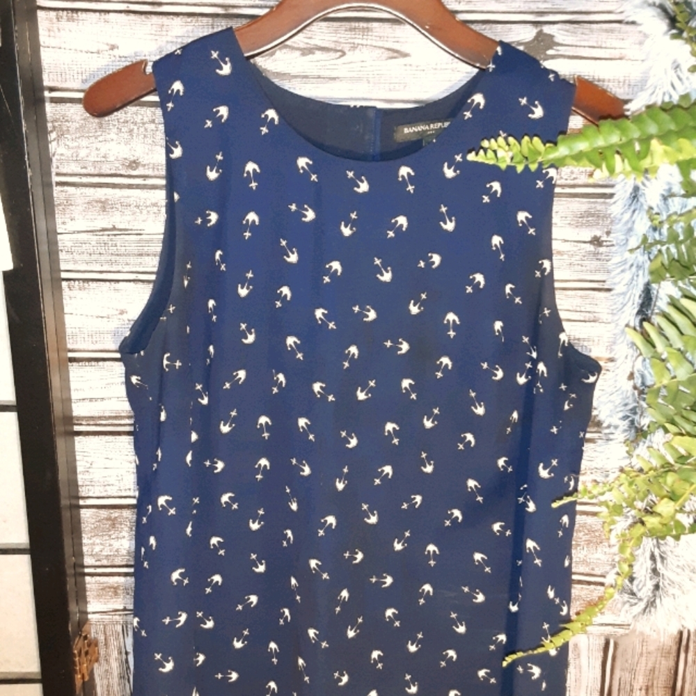 Anchor print top by Banana Republic